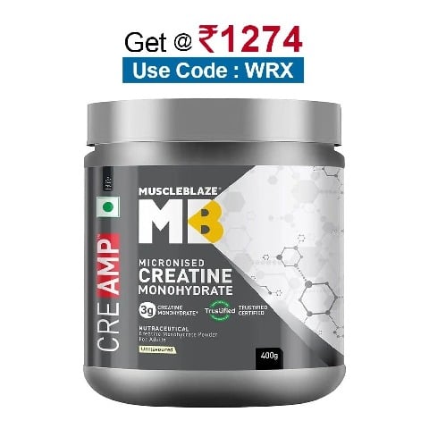 MuscleBlaze Creatine Monohydrate CreAMP,  Unflavoured  0.88 lb 