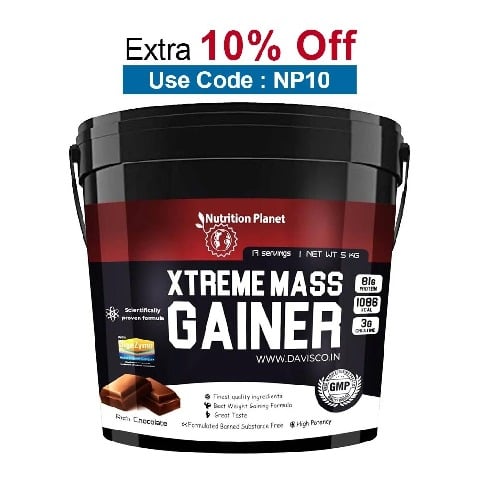 Nutrition Planet Xtreme Mass Gainer with Added DigeZyme,  11 lb  Chocolate 