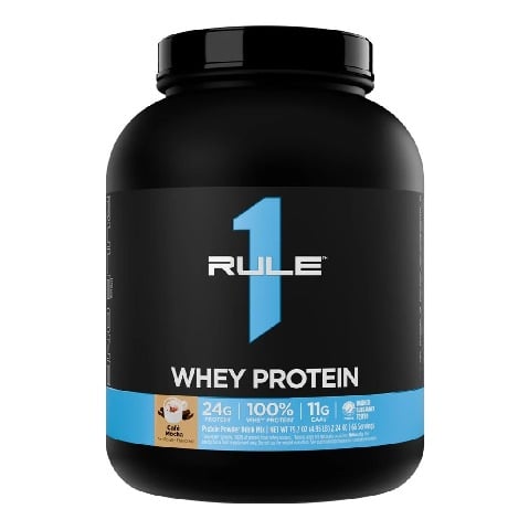 1 - Rule One 100% Whey Protein,  4.95 lb  Cafe Mocha 
