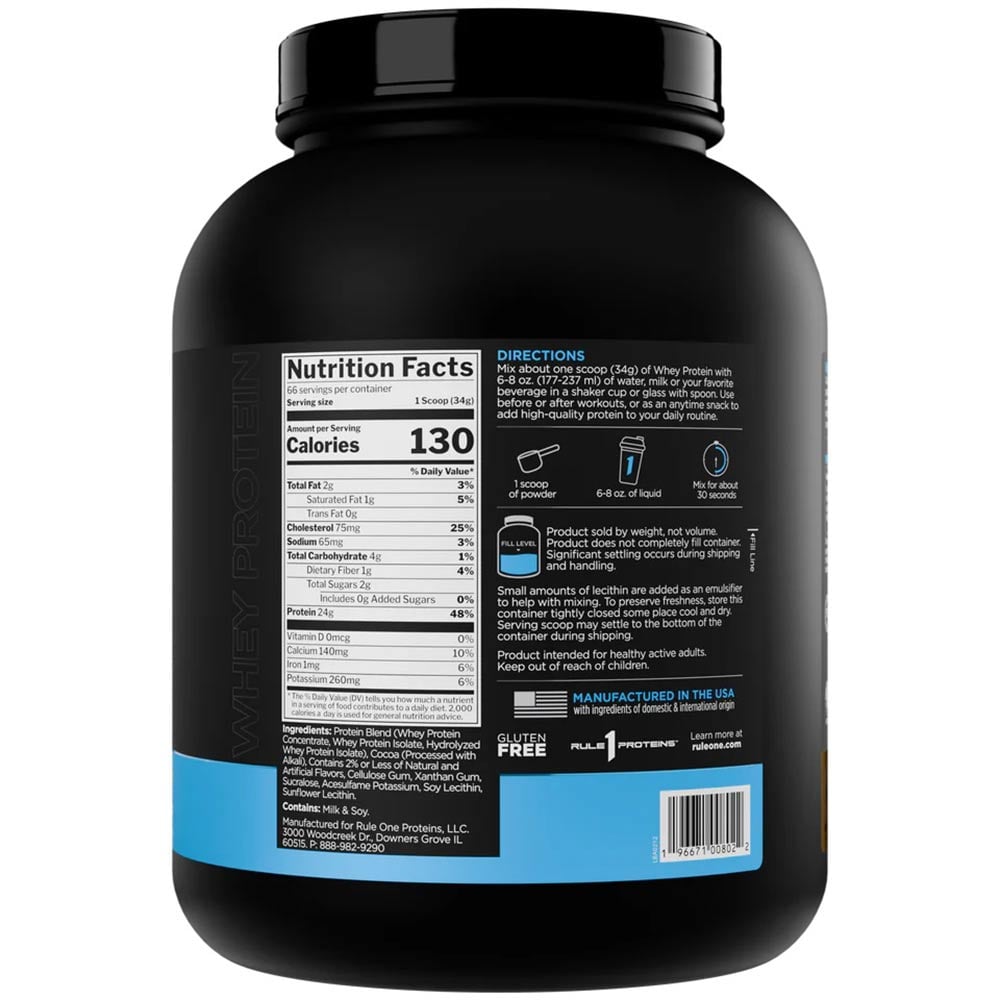 4 - Rule One 100% Whey Protein,  4.95 lb  Cafe Mocha 