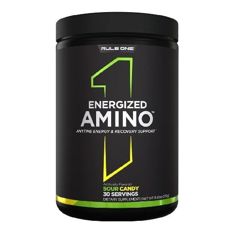 1 - Rule One Energized Amino,  0.59 lb  30 Servings  Sour Candy 