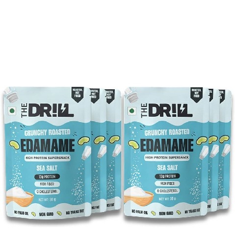 1 - The Drill Crunchy Roasted Edamame, Sea Salt (Pack of 6) 30 g