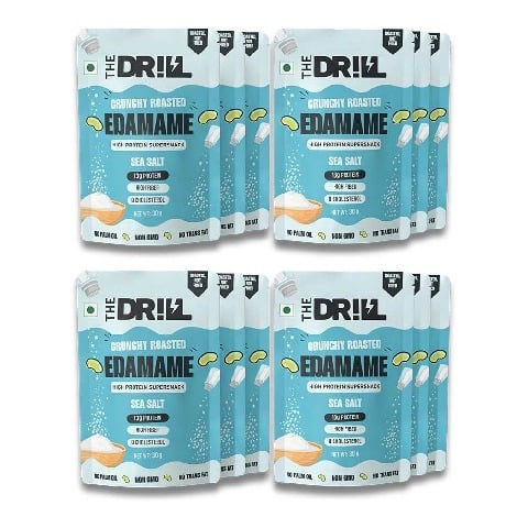 1 - The Drill Crunchy Roasted Edamame,  Sea Salt (Pack of 12)  30 g 