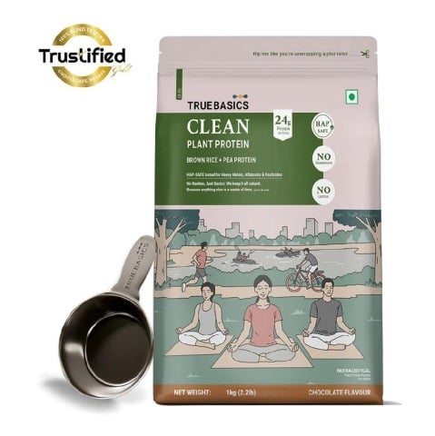 8 - TrueBasics Clean Plant Protein, 2.2 lb Chocolate
