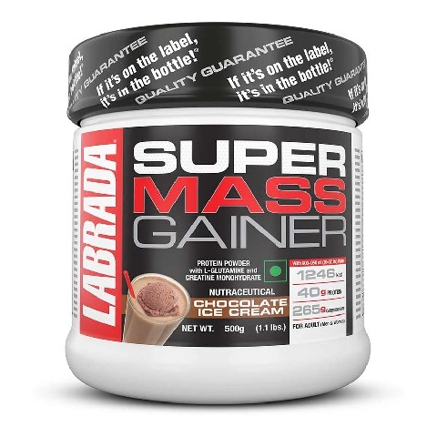 1 - Labrada Super Mass Gainer,  1.1 lb  Chocolate Ice Cream 