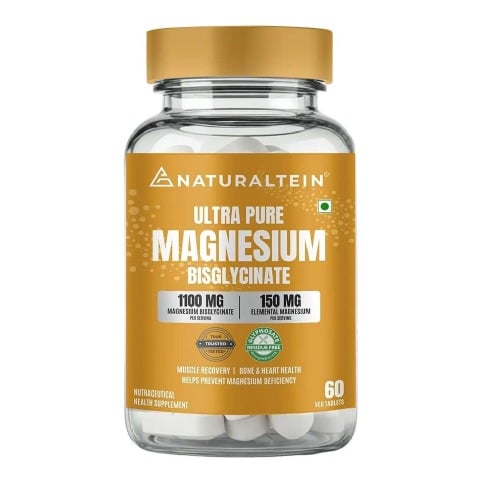 2 - NATURALTEIN Ultra Pure Magnesium Bisglycinate, Unflavoured 60 tablet(s)
