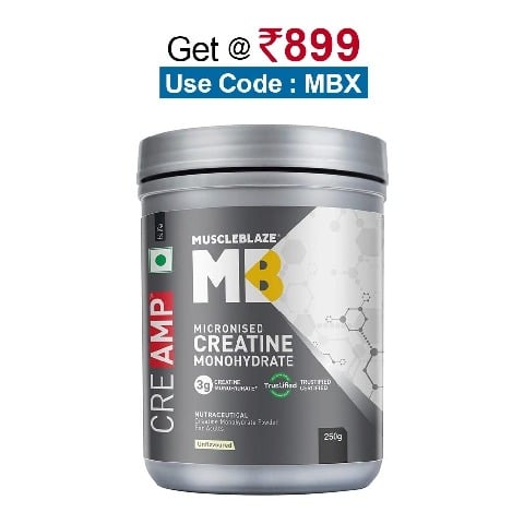 MuscleBlaze Creatine Monohydrate CreAMP,  Unflavoured  0.55 lb 