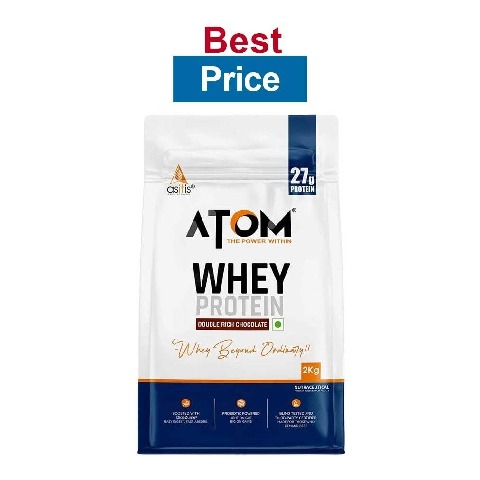 AS-IT-IS Nutrition ATOM Whey Protein with Enzymes,  4.4 lb  Double Rich Chocolate 