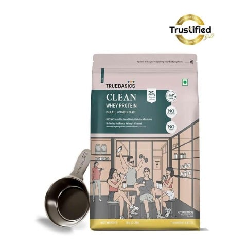 TrueBasics Clean Whey Protein (Isolate + Concentrate), 2.2 lb Turmeric Latte