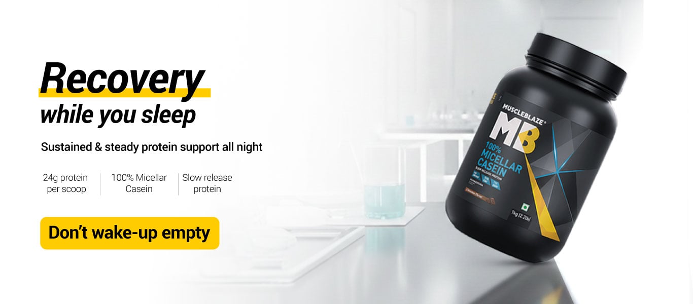 MuscleBlaze 100% Micellar Casein, 2.2 lb. Chocolate