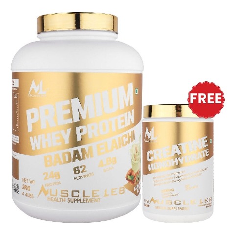 Muscle Leb Premium Whey Protein,  4.4 lb  Badam Elaichi 