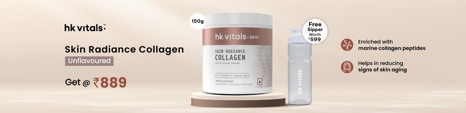 HealthKart HK Vitals Skin Radiance Collagen, 150 g | Offer Price - 899 + Free Sipper