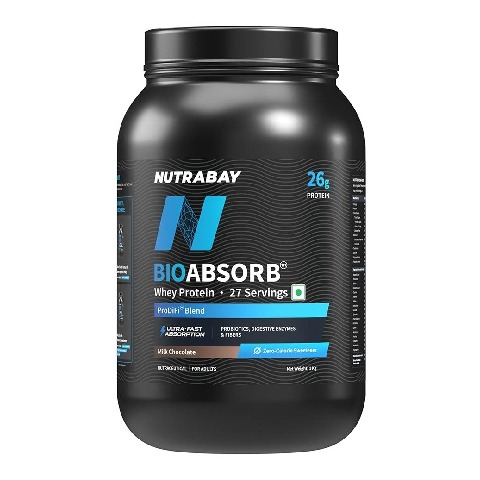 1 - Nutrabay BioAbsorb Whey Protein,  2.2 lb  Milk Chocolate 