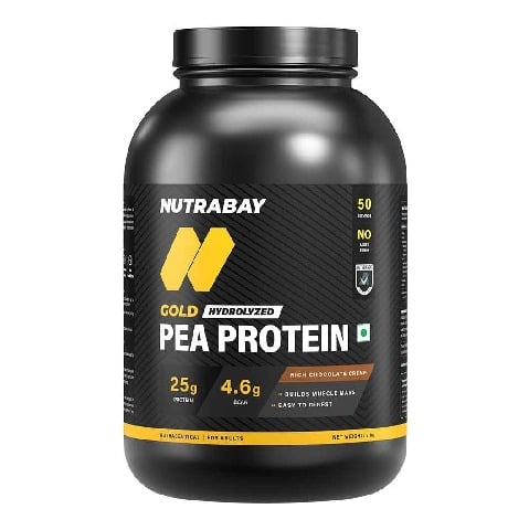 1 - Nutrabay Gold Pea Protein,  4.4 lb  Rich Chocolate Creme 