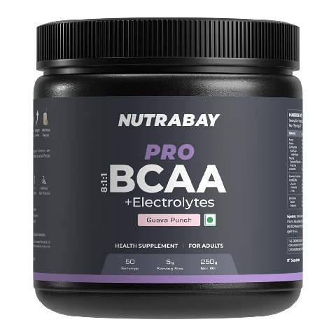 1 - Nutrabay Pro 8:1:1 BCAA + Electrolytes,  0.55 lb  25 Servings  Guava Punch 