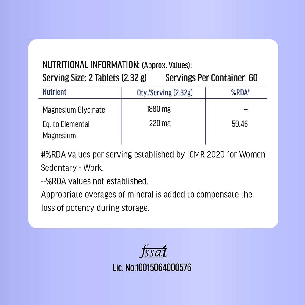 10 - HK Vitals Magnesium Glycinate,  Men  120 tablet(s)