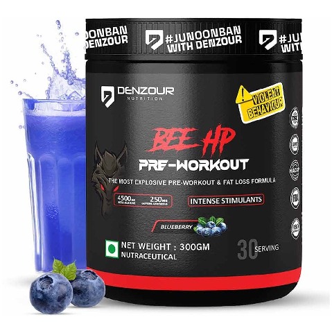 1 - Denzour Nutrition Bee Hp Pre-Workout, 0.66 lb Blueberry