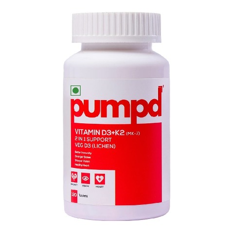 1 - Pumpd Vitamin D3+K2(MK-7),  120 tablet(s)  Unflavoured 