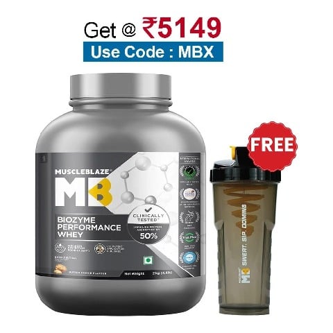 MuscleBlaze Biozyme Performance Whey, 4.4 lb Butter Cookie