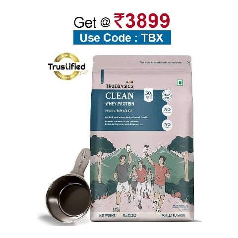 TrueBasics Clean Whey Protein (Isolate),  2.2 lb  Vanilla 