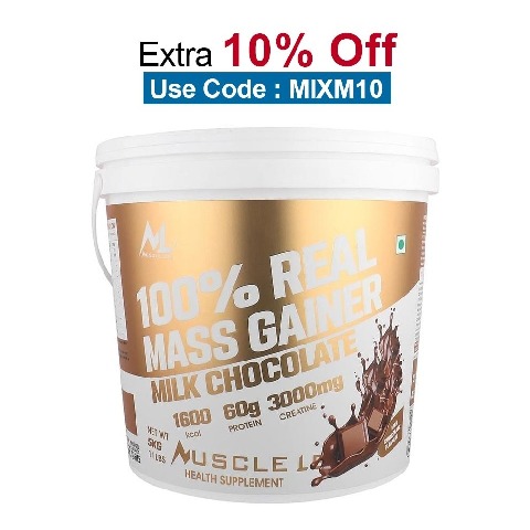 Muscle Leb 100% Real Mass Gainer,  11 lb  Milk Chocolate 