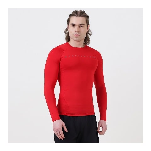1 - MuscleBlaze Air Tech Compression MuscleTee Full Sleeve,  Small  Red 