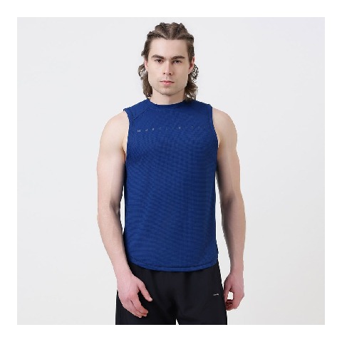 1 - MuscleBlaze Patterned Dry-Fit Delt Tank,  X-Large  Poseidon 