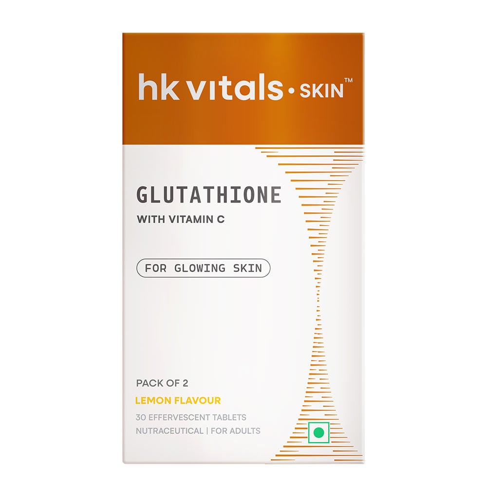 2 - HK Vitals Glutathione Effervescent with Vitamin C,  Lemon (Pack of 2)  30 tablet(s)