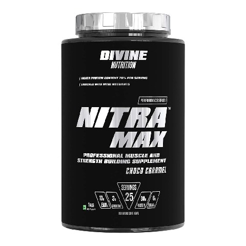 1 - Divine Nutrition Performance Series Nitramax,  2.2 lb  Choco Caramel 