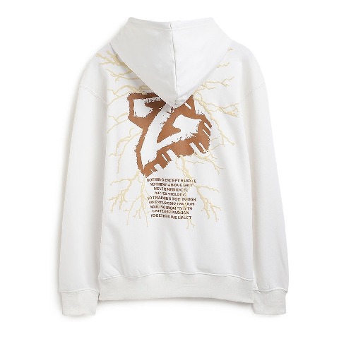 5 - MuscleBlaze Z Verse Oversized Solid Hoodie, White Medium
