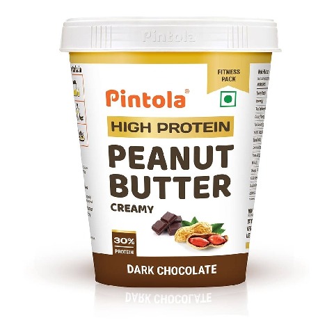 1 - Pintola High Protein Peanut Butter, 1 kg Dark Chocolate Creamy
