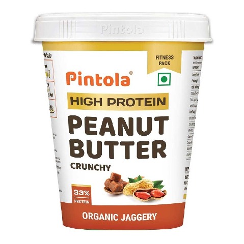 1 - Pintola High Protein Peanut Butter,  0.510 kg  Organic Jaggery Crunchy 