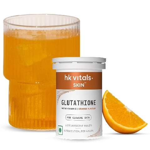 60 - HealthKart HK Vitals Glutathione Effervescent,  Orange (Pack of 5)  5 tablet(s) 