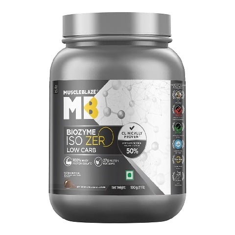 2 - MuscleBlaze Biozyme Iso-Zero, 1.1 lb Low Carb Ice Cream Chocolate