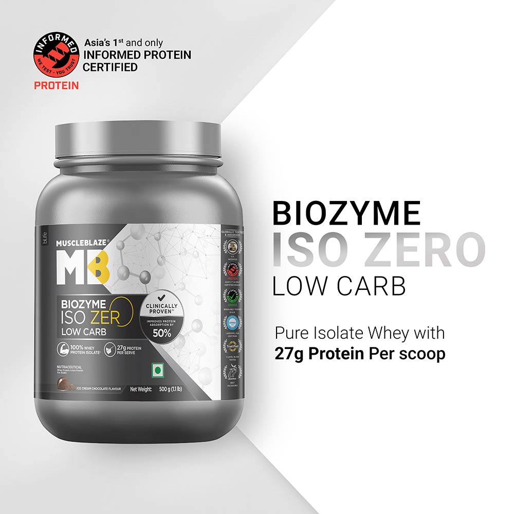 Biozyme Iso-Zero 500 g • Low Carb Ice Cream Chocolate
