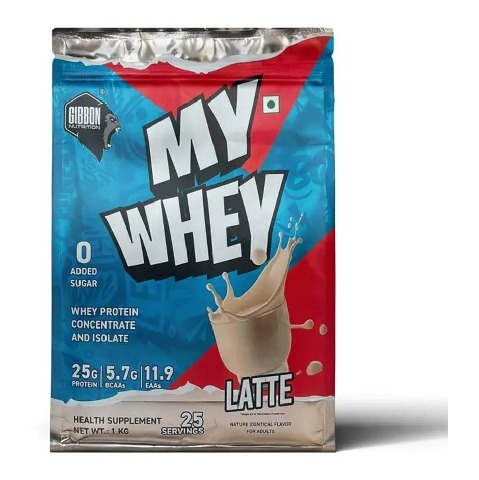 1 - Gibbon Nutrition My Whey,  2.2 lb  Latte 