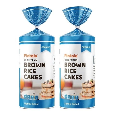 1 - Pintola Wholegrain Brown Rice Cakes,  Lightly Salted (Pack of 2)  130 g 