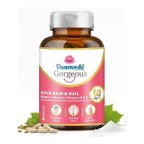 Vaamveda Biotin Keratin L Glutathione Vitamin C E Hair Skin Nail Hair Growth,  30 tablet(s)  Supplements 