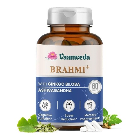 Vaamveda Brahmi+ with Ginkgo Biloba & Ashwagandha,  60 tablet(s) 