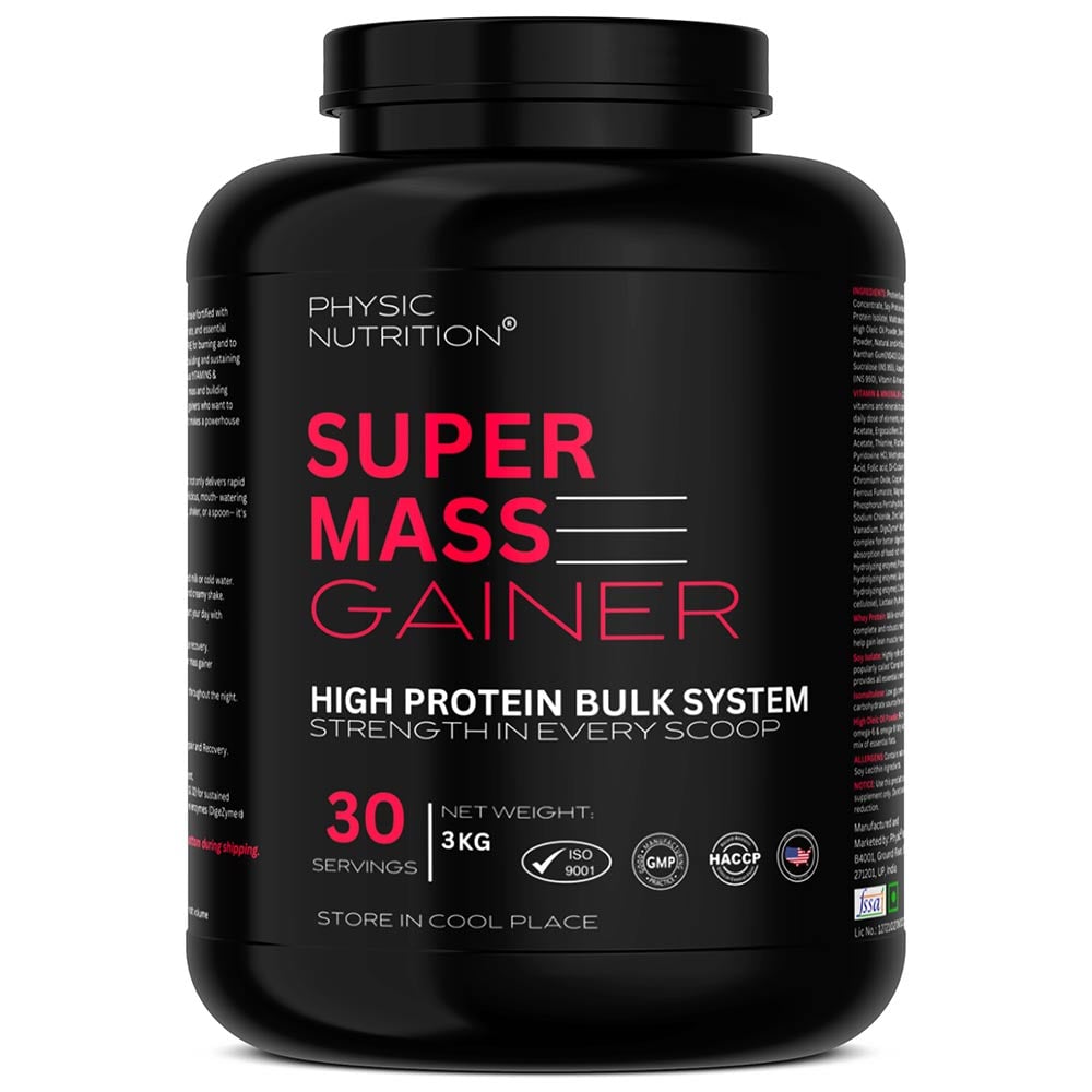 Physic Nutrition Super Mass Gainer, 6.6 lb Mango-picture-11