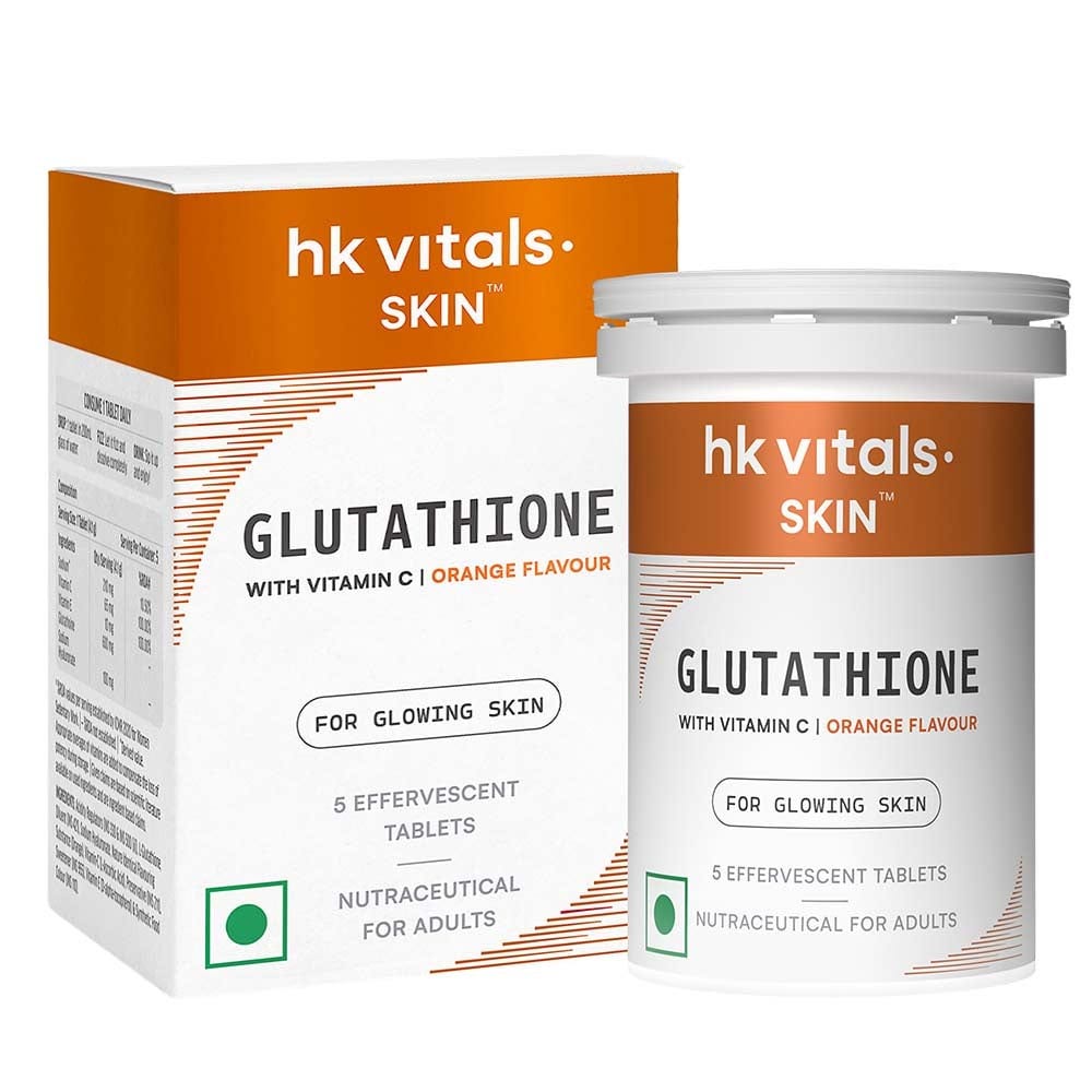 11 - HK Vitals Glutathione Effervescent with Vitamin C,  Orange (Pack of 5)  5 tablet(s) 