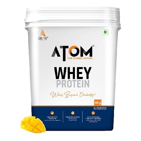 1 - AS-IT-IS Nutrition ATOM Whey Protein with Enzymes, 8.8 lb Mango Fusion