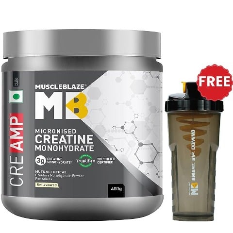 MuscleBlaze Creatine Monohydrate CreAMP,  Unflavoured  0.88 lb 