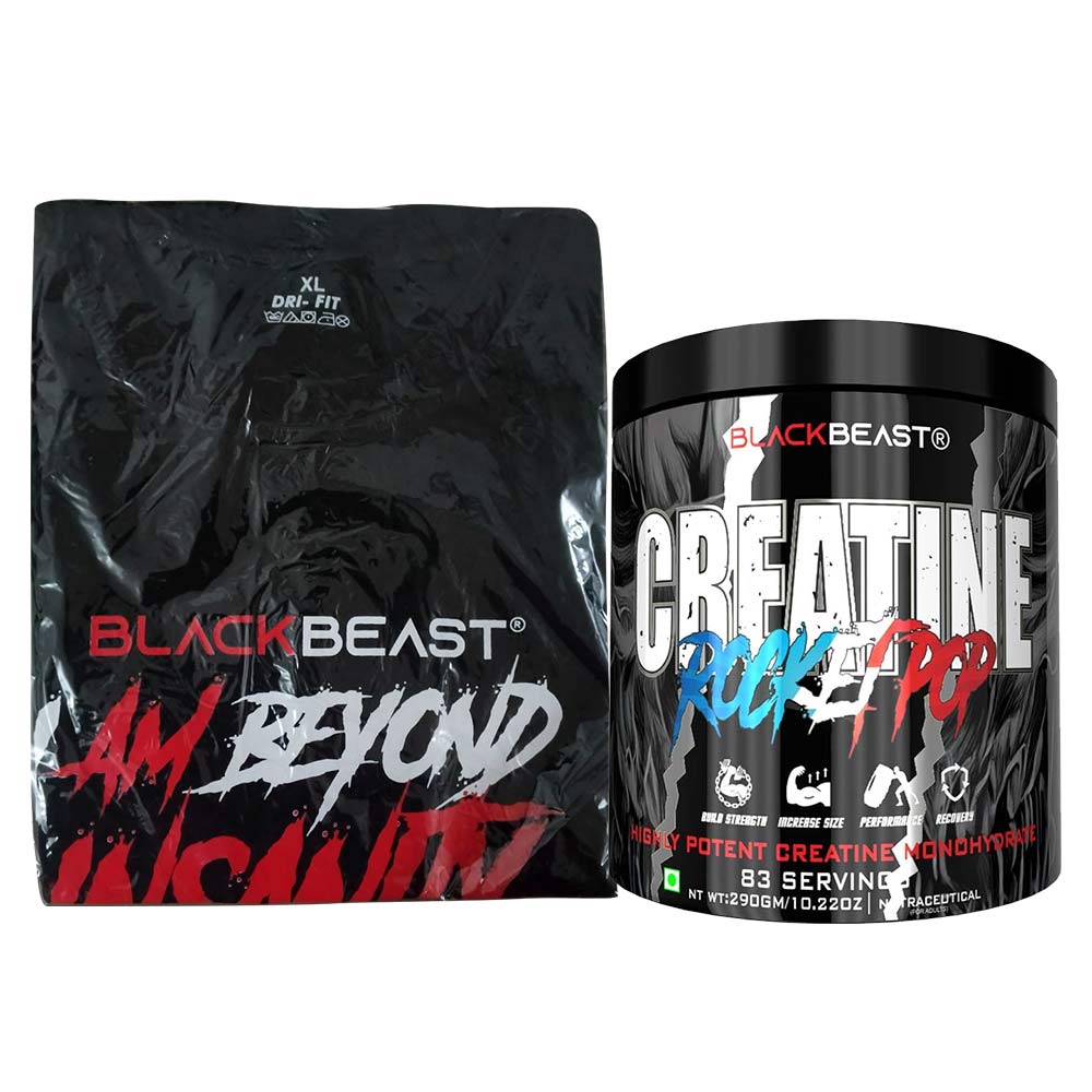 BLACK BEAST Creatine with T-Shirt Size XL Combo, Rocket Pop 0.64 lb-image-13
