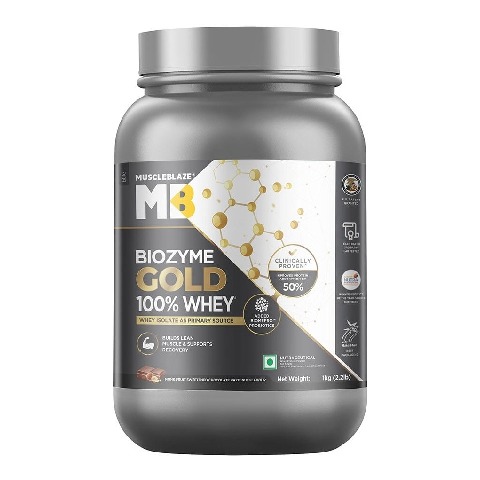 1 - MuscleBlaze Biozyme Gold 100% Whey OP, 2.2 lb Chocolate Hazelnut