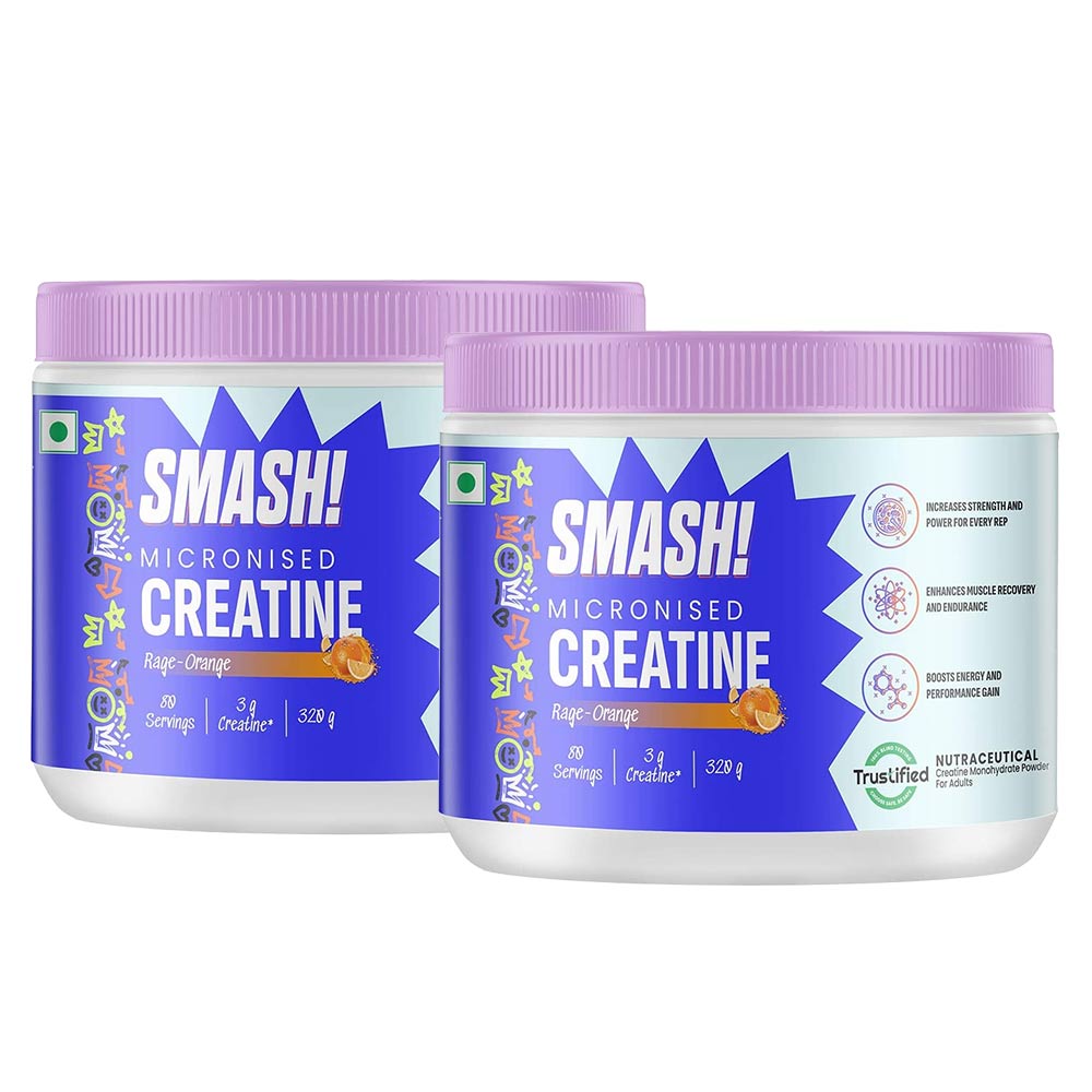 Smash Micronised Creatine Monohydrate Rage-Orange 320g Pack of 2-picture-13
