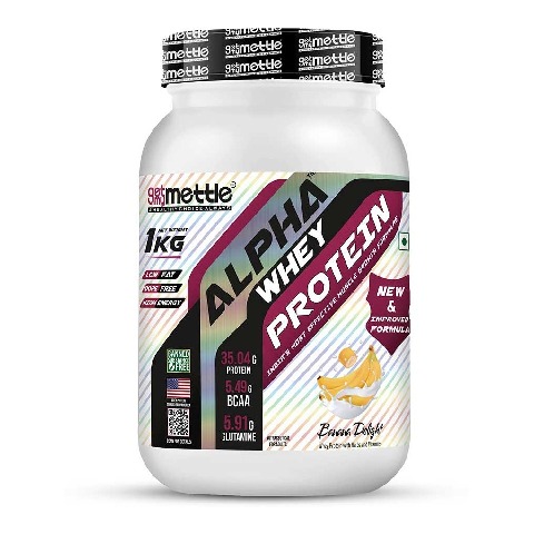 1 - Getmymettle Alpha Whey Protein,  2.2 lb  Banana Delight 