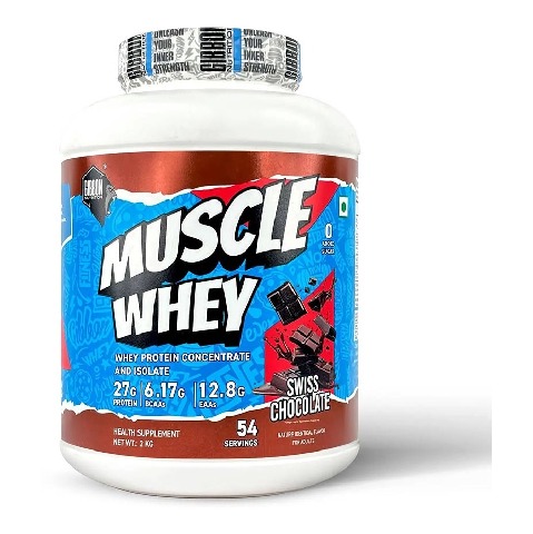 1 - Gibbon Nutrition Muscle Whey,  4.4 lb  Swiss Chocolate 