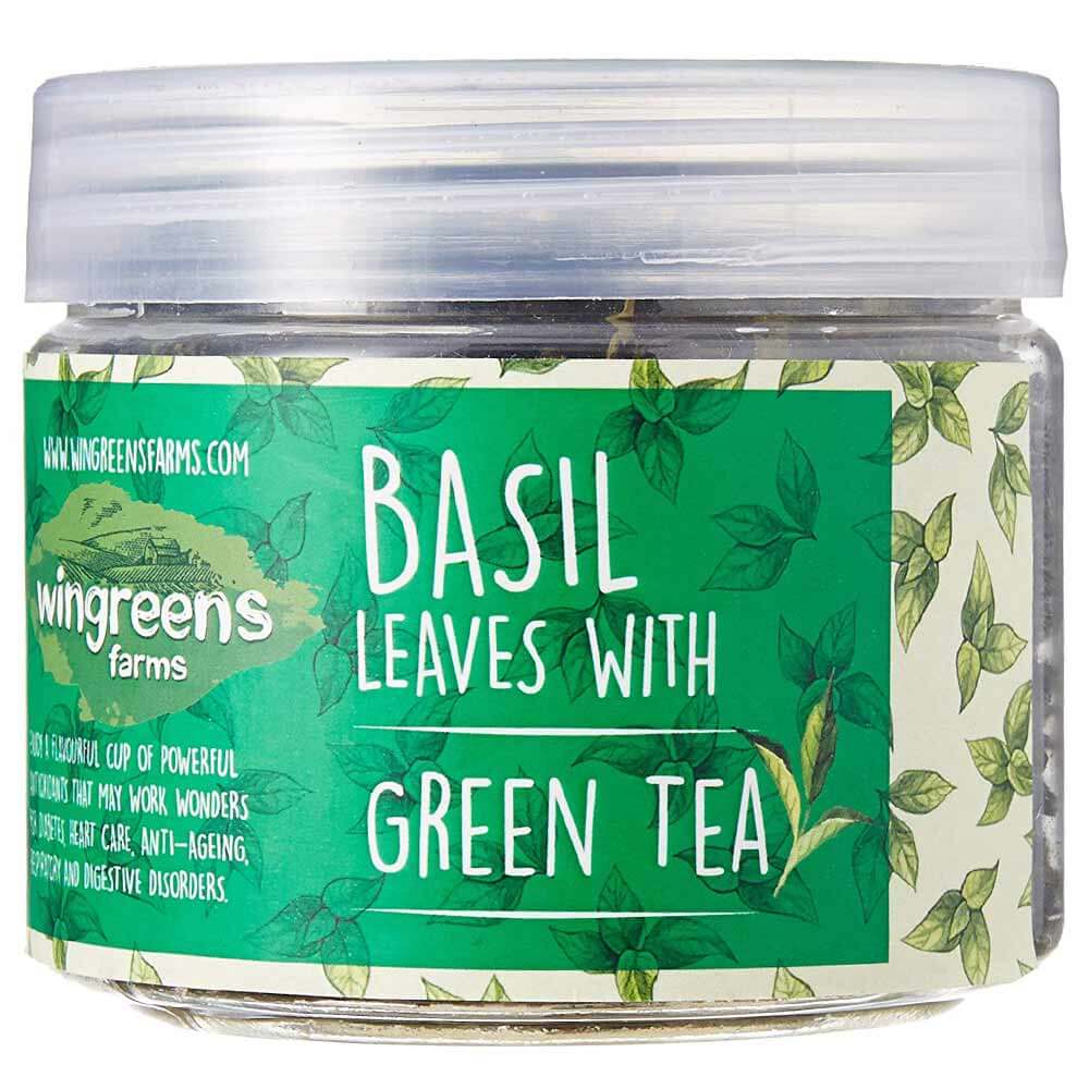 1 - Wingreens Farms Basil Leaves with Green Tea,  60 g  Natural 