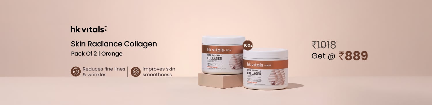 HealthKart HK Vitals Skin Radiance Collagen 100 g Orange - Pack of 2 | BAU - 1018 | Offer Price - 889